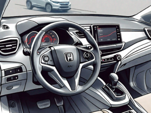 A honda hr-v with its dashboard prominently displayed
