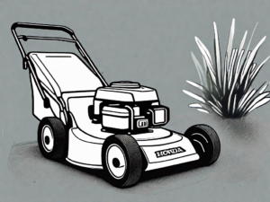 A honda gcv 200 lawnmower with highlighted parts like the start button