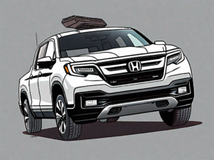 A honda ridgeline with the hood open