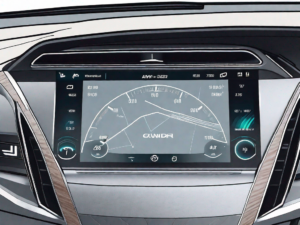 A 2022 honda hr-v with a highlighted dashboard showing the awd controls