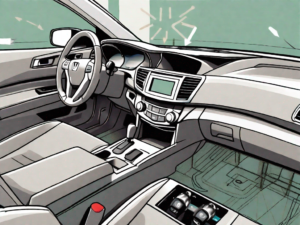 A 2008 honda accord interior focusing on the car's radio system with a series of arrows and symbols indicating a unlocking process