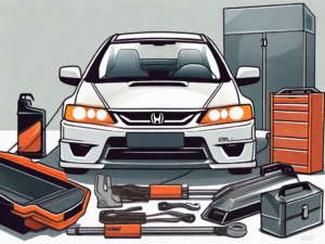 A honda civic with its daytime running lights (drl) illuminated