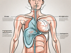 A nissen fundoplication procedure on a stomach