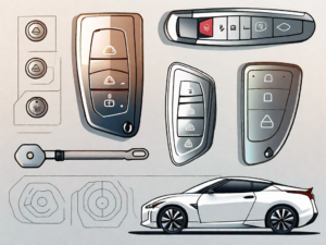 A nissan car key with an integrated chip