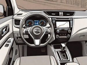 A nissan rogue's dashboard