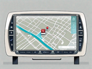 A nissan car's navigation system screen