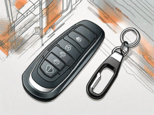 A 2015 nissan altima key fob with various programming buttons highlighted