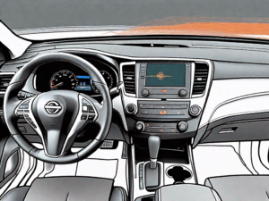 A 2017 nissan altima with the dashboard in focus