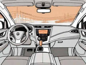 A nissan murano's dashboard focusing on the radio system