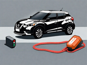 A nissan kicks car with a dead key fob next to it