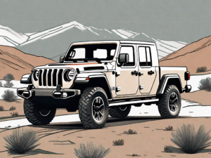 A jeep gladiator from a side view