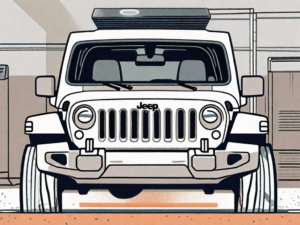 A 2022 jeep with its garage door opener on the visor