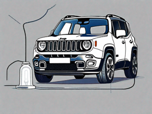 A jeep renegade with an open hood