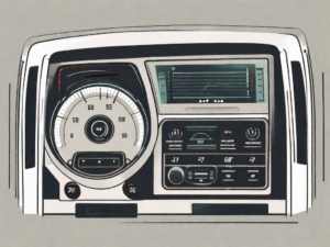 A jeep patriot's dashboard highlighting the radio system