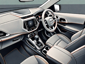 A 2022 jeep compass with the focus on its interior dashboard