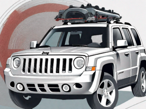 A jeep patriot with its hood open