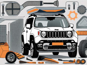 A jeep renegade with its hood open