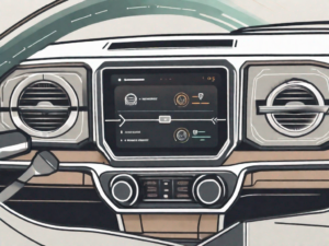 A jeep dashboard featuring the uconnect system screen