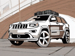 A 2015 jeep grand cherokee with its hood open