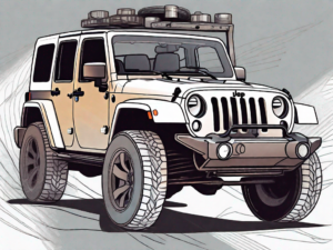 A jeep wrangler with its hood open