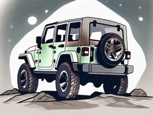 A jeep with installed rock lights