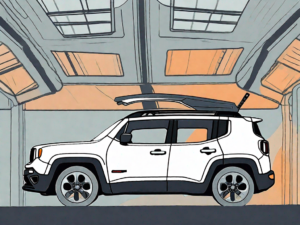 A jeep renegade with its sunroof partially open