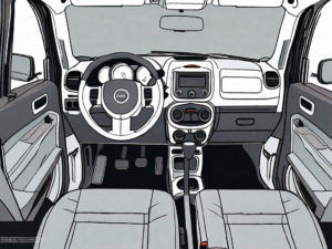 The interior of a jeep patriot