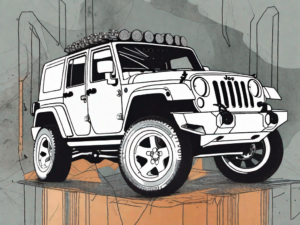 A jeep jk with its freedom panels partially removed