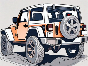 A jeep wrangler with its hood open