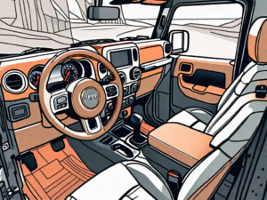 The interior of a jeep wrangler